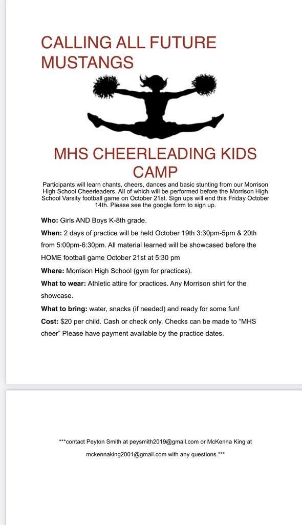 MHS Cheerleading Camp